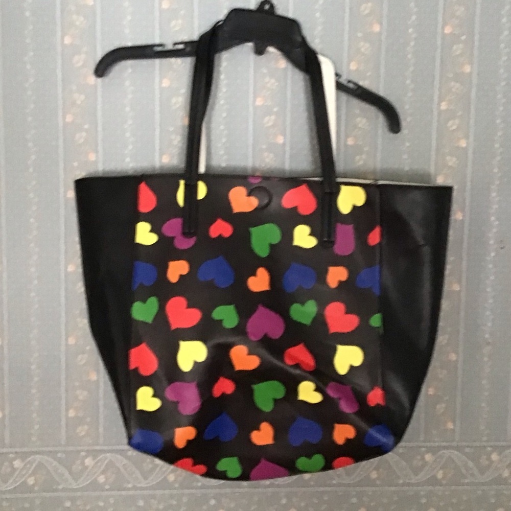 Rainbow Heart bag, large